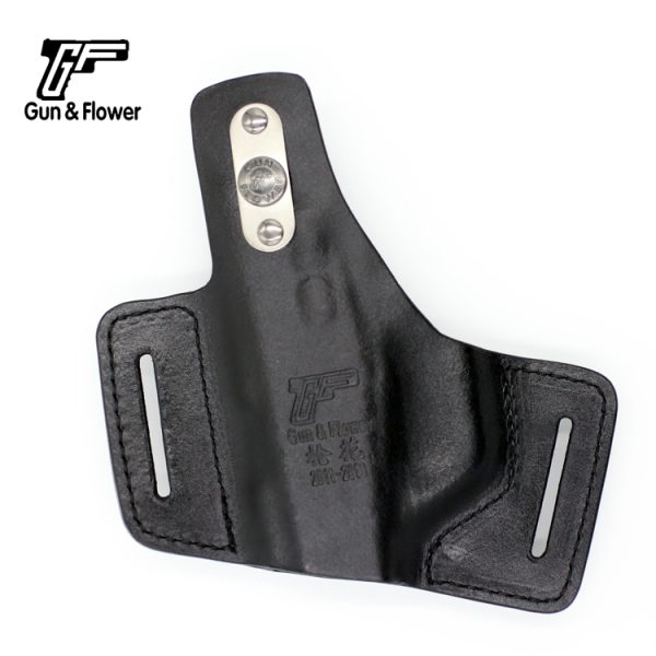 2 Slot Half Barrel Leather Holster