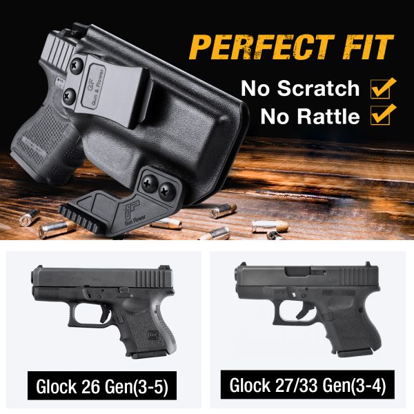 Concealed glock 26 kydex holster