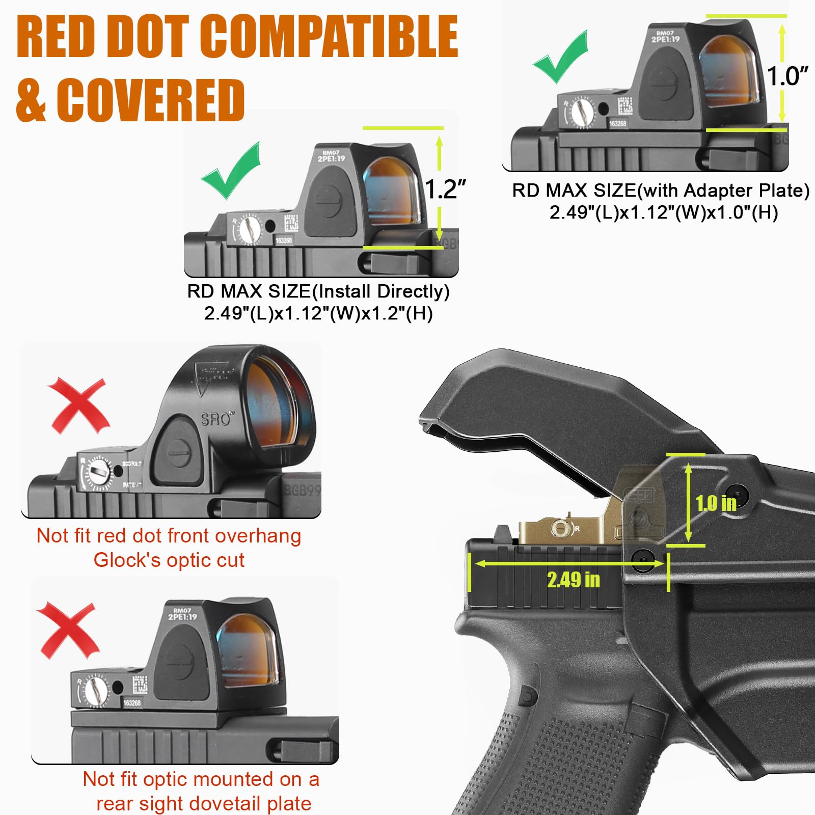 Agw Rds Cut WARRIORLAND Level 2 Drop Leg Holster for 17/19/ 22/23 Gen 3-5 & G31/32 ...