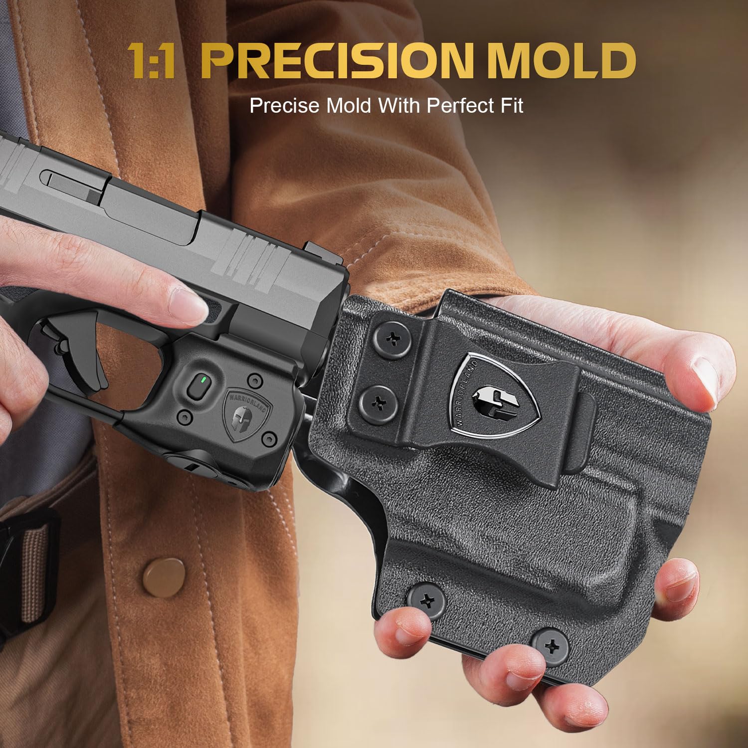 WARRIORLAND Pistol Light Laser & Holster Fit for Springfield Hellcat 3 ...