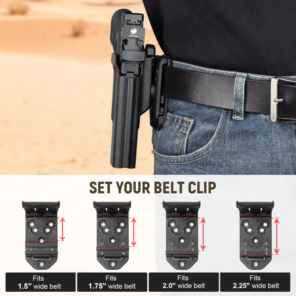 WARRIORLAND MB2 500-Lumen Pistol Light & Custom Holster Kit - Fits Glock 17/19/19X, Sig, M&P & More (Right-Hand Draw)